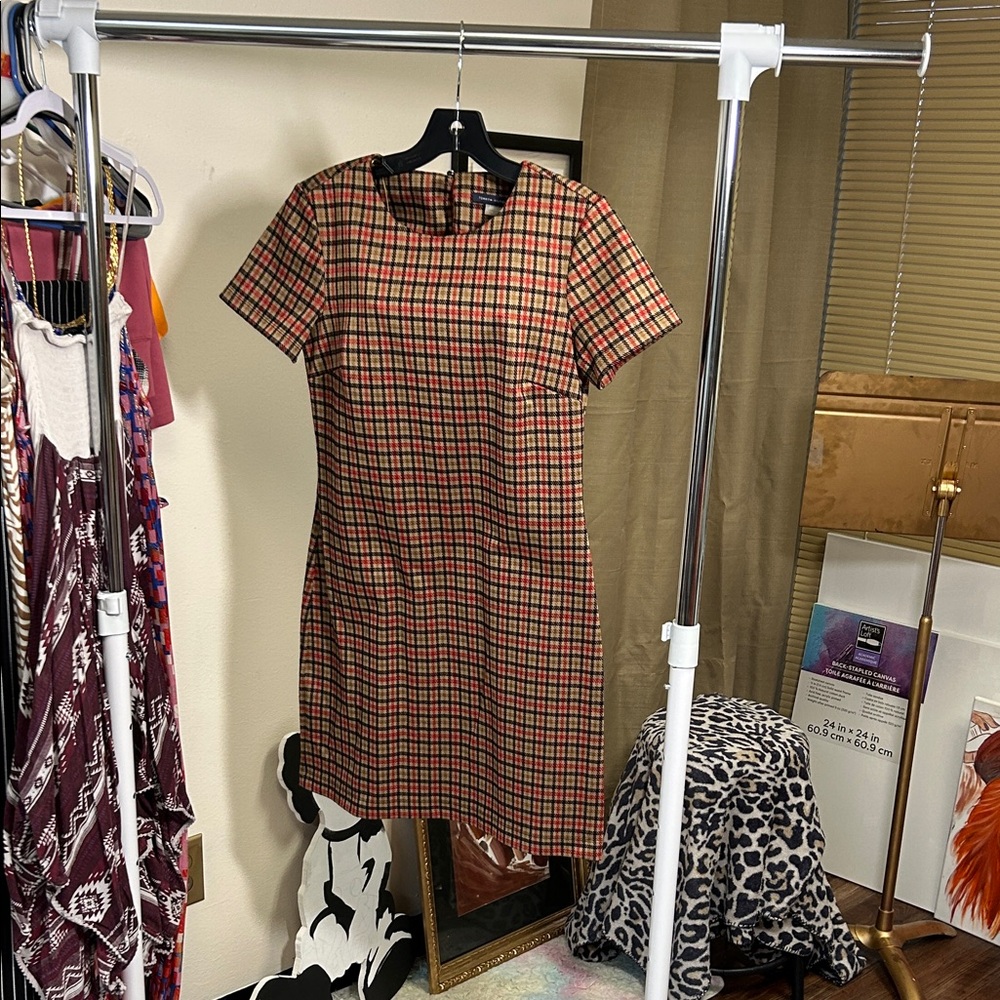 Tommy Hilfiger Red and Black Plaid Mini Dress